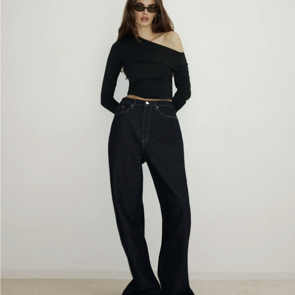High Rise Black Denim Jeans for Women